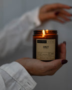 candle held in hands