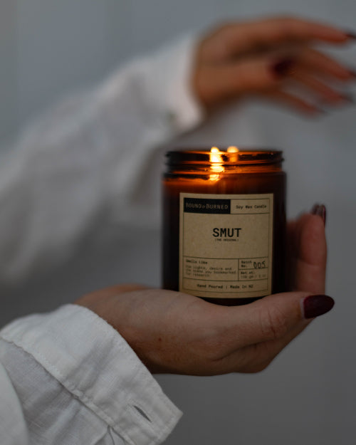 candle held in hands